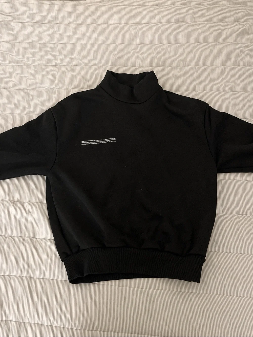Pangaia Black Turtleneck Sweatshirt – Size XS